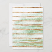 我々は婚約パーティ婚約した・グリーンと金ゴールド 招待状 (裏面)