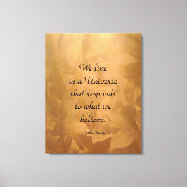 我々は宇宙に住んでいる引用文 – 銅 キャンバスプリント