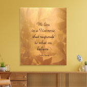 我々は宇宙に住んでいる引用文 – 銅 キャンバスプリント (インサイチュ (リビング))