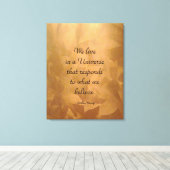 我々は宇宙に住んでいる引用文 – 銅 キャンバスプリント (インサイチュ (ウッドフロア))