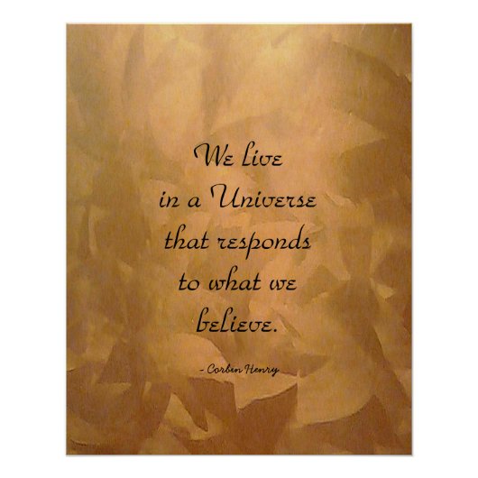 我々は宇宙に住んでいる引用文 – 銅 ポスター (正面)