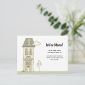 我々は家と共にカスタム葉書を引っ越した インビテーションポストカード (スタンド正面)