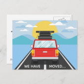 我々は家の住所カスタム変更サンセット移動した 案内ポストカード (正面/裏面)