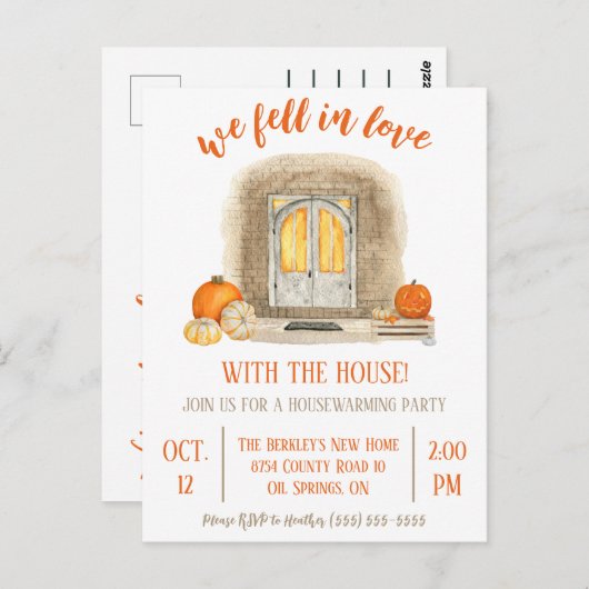 我々は家の動く発表に恋に落ちた ポストカード (正面/裏面)