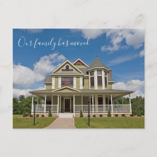 我々は家カスタムの写真のアドレス変更を移動 ポストカード (正面)