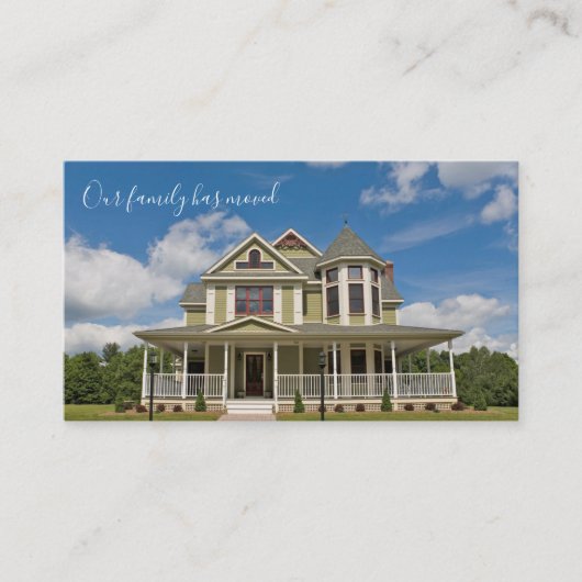 我々は家カスタムの写真のアドレス変更を移動 名刺 (正面)