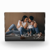 我々は家族の手書きエレガントスクリプトである フォトブロック (正面)