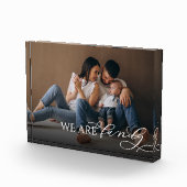 我々は家族の手書きエレガントスクリプトである フォトブロック (右)