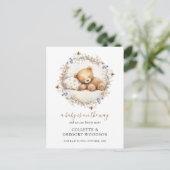 我々は寝てテディベア妊娠を待つことができる 案内ポストカード (スタンド正面)