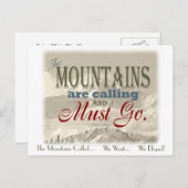 我々は山のヴィンテージで駆け落ちた;ミューアMtns呼ばれる 案内ポストカード (正面/裏面)