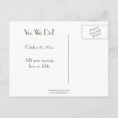 我々は山のヴィンテージで駆け落ちた;ミューアMtns呼ばれる 案内ポストカード (裏面)