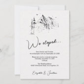 我々は山の森の手描きのスケッチを駆け落ちた 招待状 (正面)