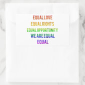 我々は平等だ！ 長方形シール (バッグ)