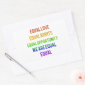 我々は平等だ！ 長方形シール (封筒)