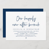 我々は幸いにも追い結婚出しブランチ 招待状 (正面/裏面)