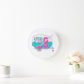 ****我々は幸せなキャンパー***時計 ラウンド壁時計 (ホーム)