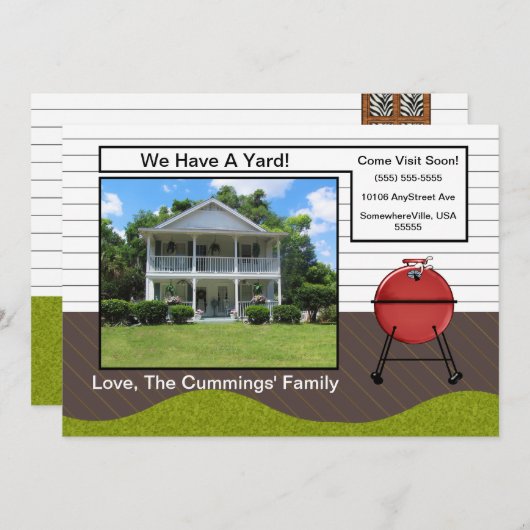 我々は庭を動かす発表をしている 招待状 (正面/裏面)