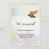 我々は引っ越した、ドーブ飛んでいる 案内状 (正面/裏面)