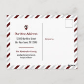 我々は引っ越しストライプのした ポストカード (裏面)