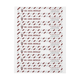 我々は引っ越しストライプのした ラップアラウンドラベル