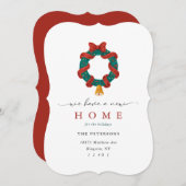 我々は引っ越し休暇のための新しい家を持っている 案内状 (正面/裏面)