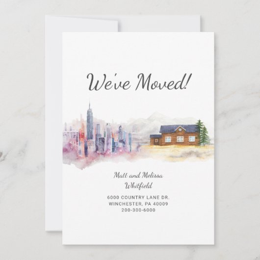 我々は引っ越し先の国に移動 案内状 (正面)