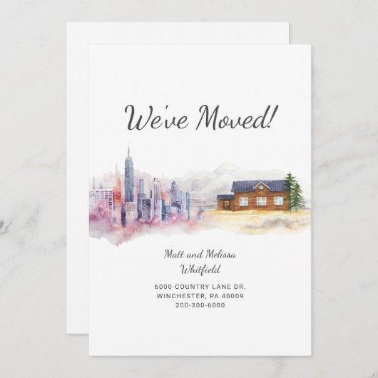 我々は引っ越し先の国に移動 案内状 (正面/裏面)