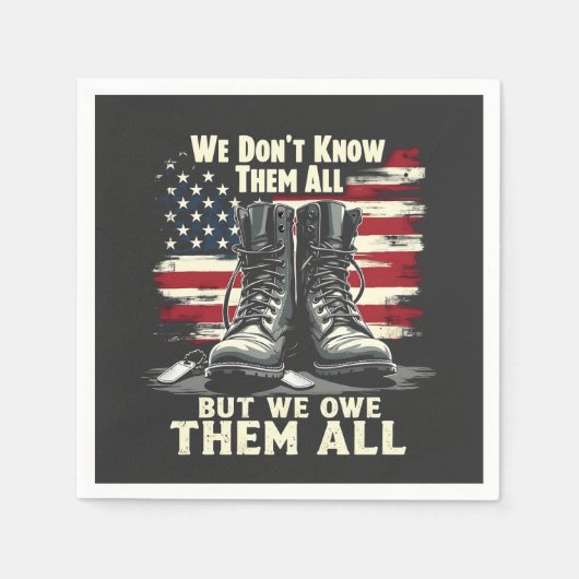 我々は彼らを全て知らない、我々は彼らを全て所有している スタンダードカクテルナプキン (正面)