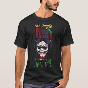 我々は彼シンプルらのジミーのゴリラを擦る Tシャツ
