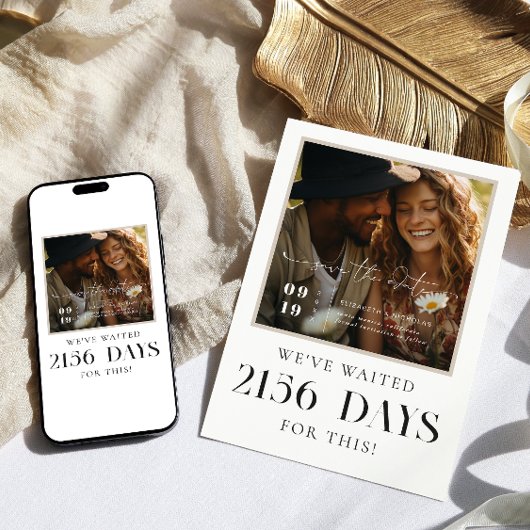 我々は待った |写真モダン日付の保存 セーブザデート