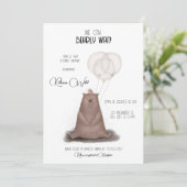 我々は待つことができる – モダンスタイルミニマル 招待状 (スタンド正面)