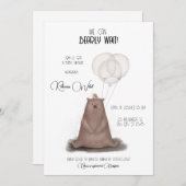 我々は待つことができる – モダンスタイルミニマル 招待状 (正面/裏面)