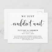我々は待つことができ結婚なかった 案内ポストカード (正面/裏面)