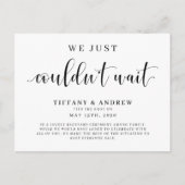 我々は待つことができ結婚なかった 案内ポストカード (正面)