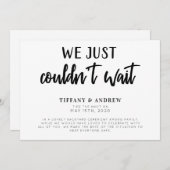 我々は待つことができ結婚なかった 案内状 (正面/裏面)