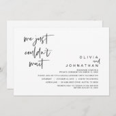 我々は待てなかった、の結婚駆け落ちパーティー 招待状 (正面/裏面)