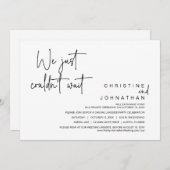 我々は待てなかった、の結婚駆け落ちパーティー 招待状 (正面/裏面)