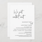 我々は待てなかった、の結婚駆け落ちパーティー 招待状 (正面/裏面)