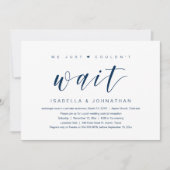 我々は待てなかった、の結婚駆け落ちパーティー 招待状 (正面)