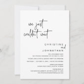 我々は待てなかった、の駆け結婚落ちディナー 招待状 (正面)