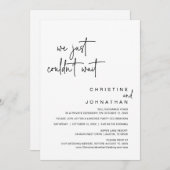 我々は待てなかった、の駆け結婚落ちディナー 招待状 (正面/裏面)