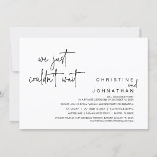 我々は待てなかった、の駆け結婚落ちディナー 招待状