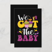 我々は得ベビーかわいい妊娠マルディグラスギフト サンキューカード (正面/裏面)