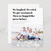 我々は得予防接種おもしろい写真ホリデーカード (正面/裏面)