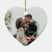 我々は得大結婚した流行第のクリスマスに結婚属する セラミックオーナメント (裏面)