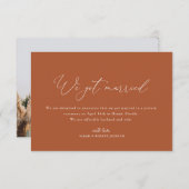 我々は得結婚したの発表結婚を脚本に載せる サンキューカード (正面/裏面)