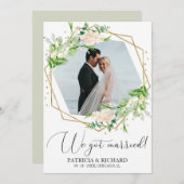 我々は得結婚したグリーンリーの発表を遅らせた 招待状 (正面/裏面)