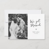 我々は得結婚した結婚発表した サンキューカード (正面)