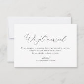 我々は得黒結婚した字の結婚発表 サンキューカード (正面)