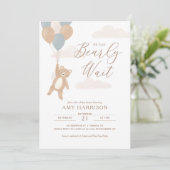 我々は心からブルーボーイベビーシャワー招待状を待つ 招待状 (スタンド正面)